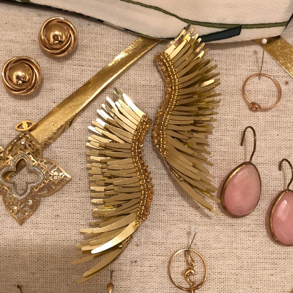 Mignonne Gavigan gold angel wing earrings